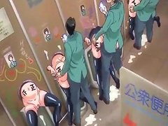 Hentai Women With Big Breasts Engage In Group Sex In School