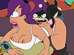 Amy Wong And Turanga Leela Engage In Sexual Activity In A Club Setting